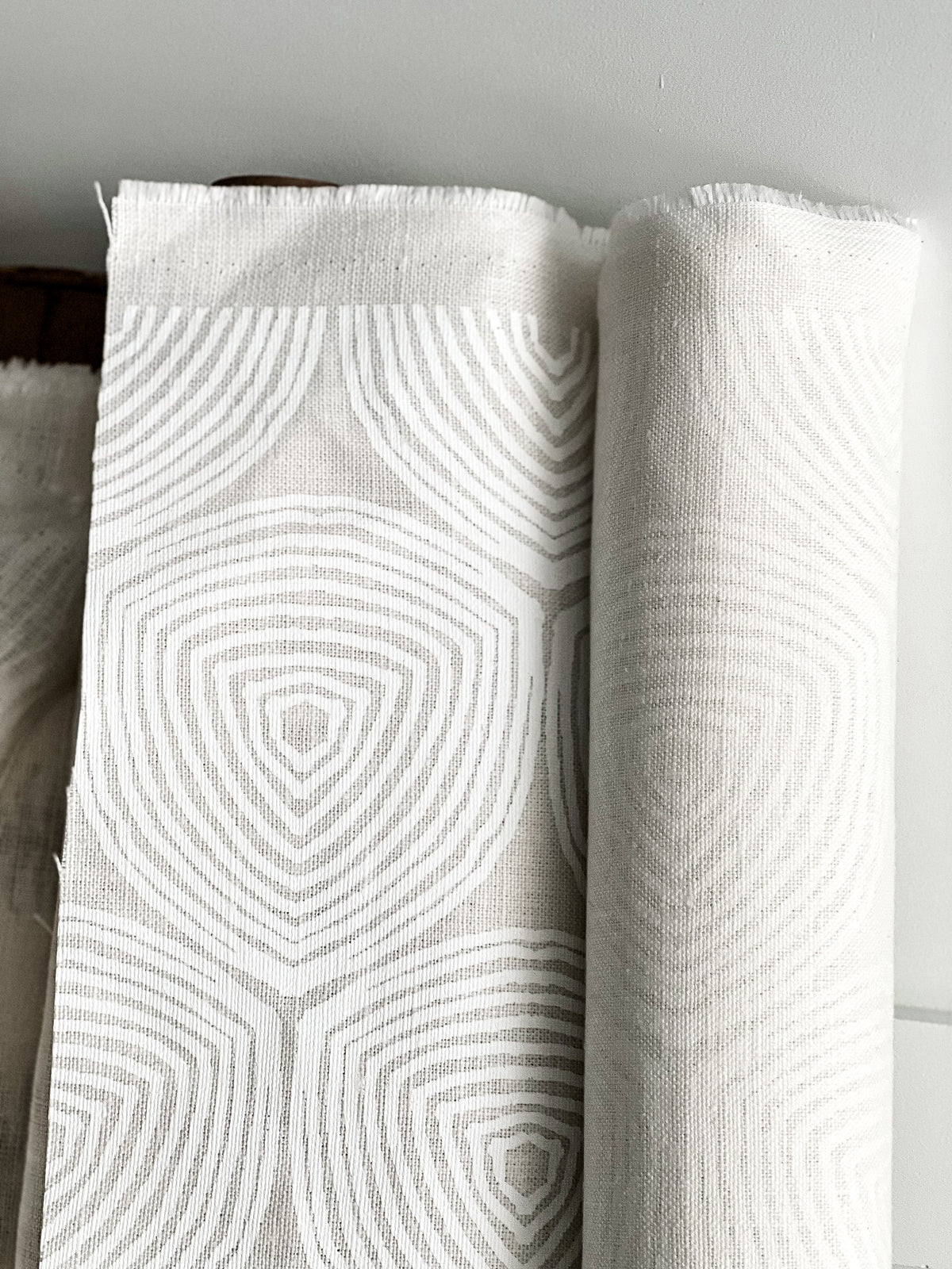 Ward Fabric White on Oyster