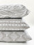 Stick Stripe Fabric White on Oatmeal greige textiles