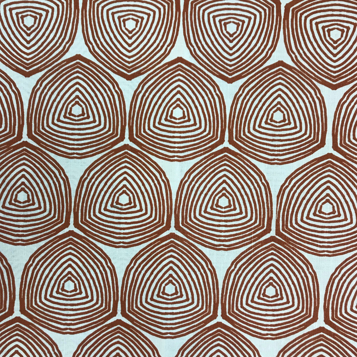 Ward Fabric Burnt Orange on Oyster