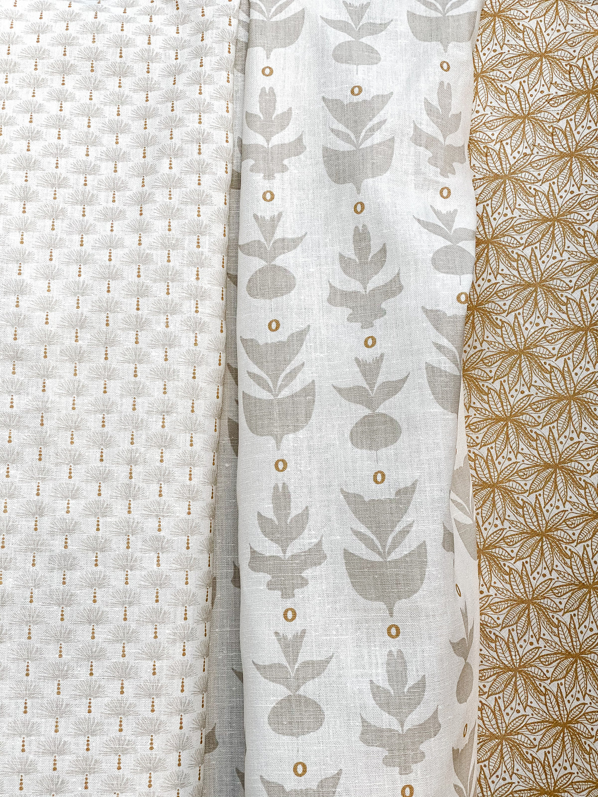 Nathalie Fabric Wheat and Heron Oyster