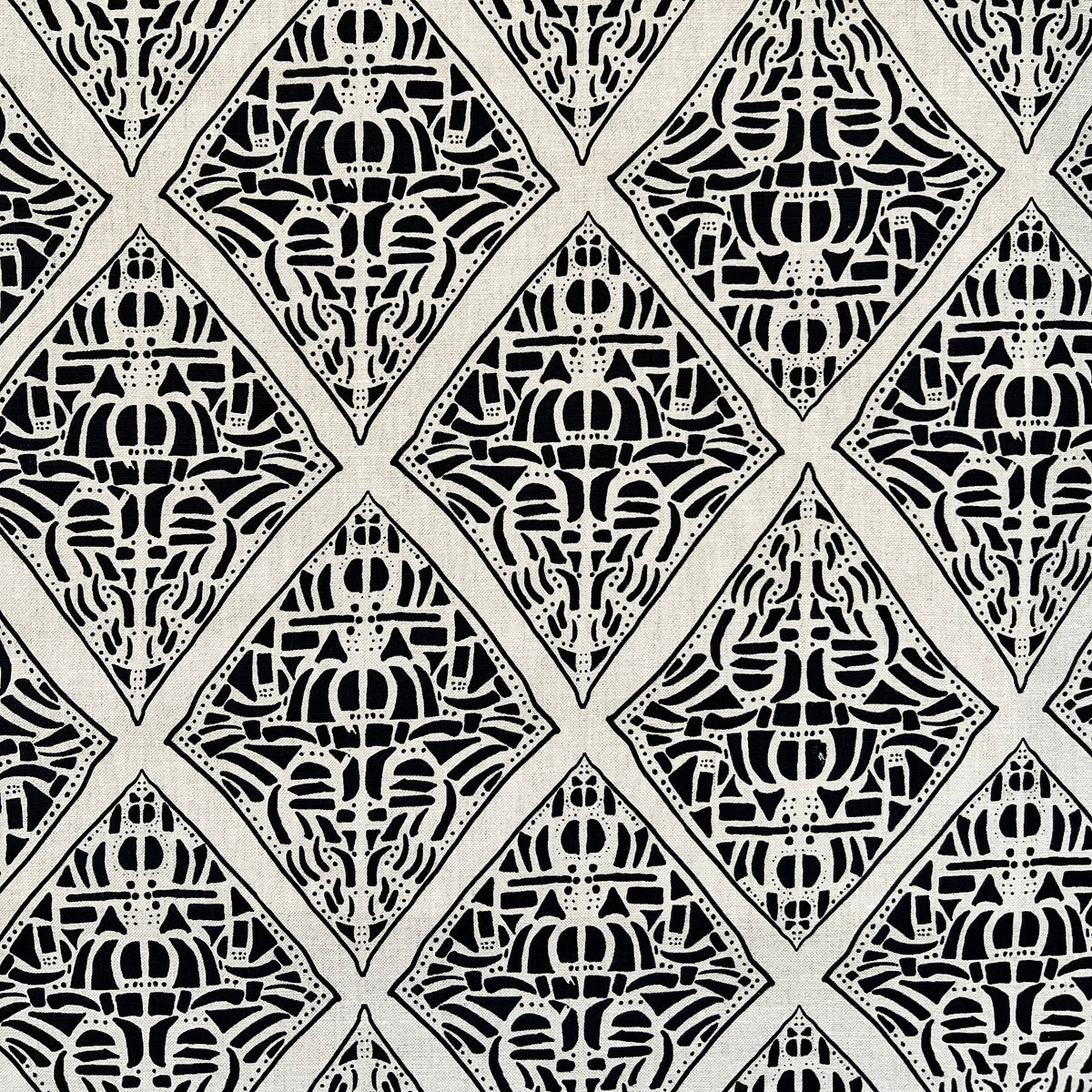 Rhodes Fabric Midnight on Oyster