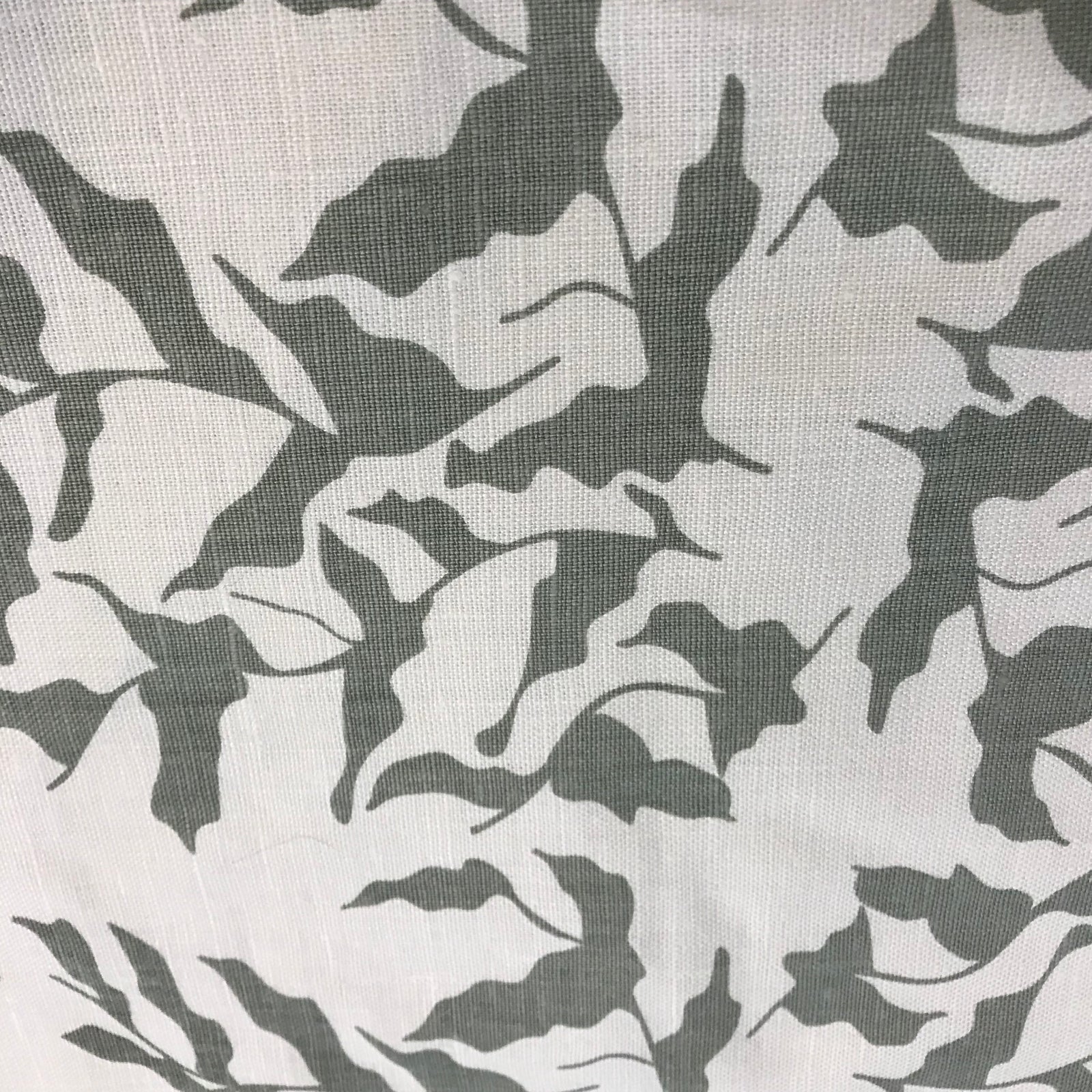 Mer Fabric Moss on Oyster greige textiles hand printed in california