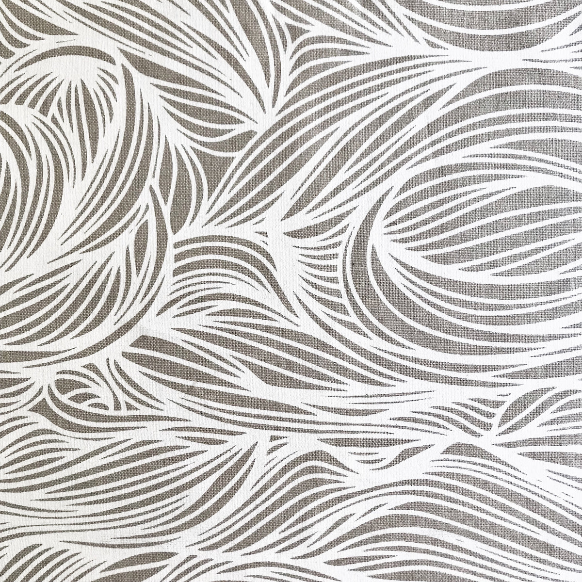 Trina Fabric White on Natural greige textiles