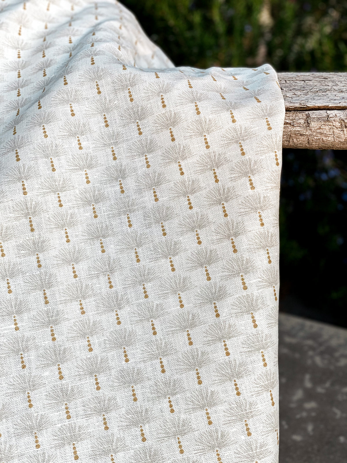 Nathalie Fabric Wheat and Heron Oyster