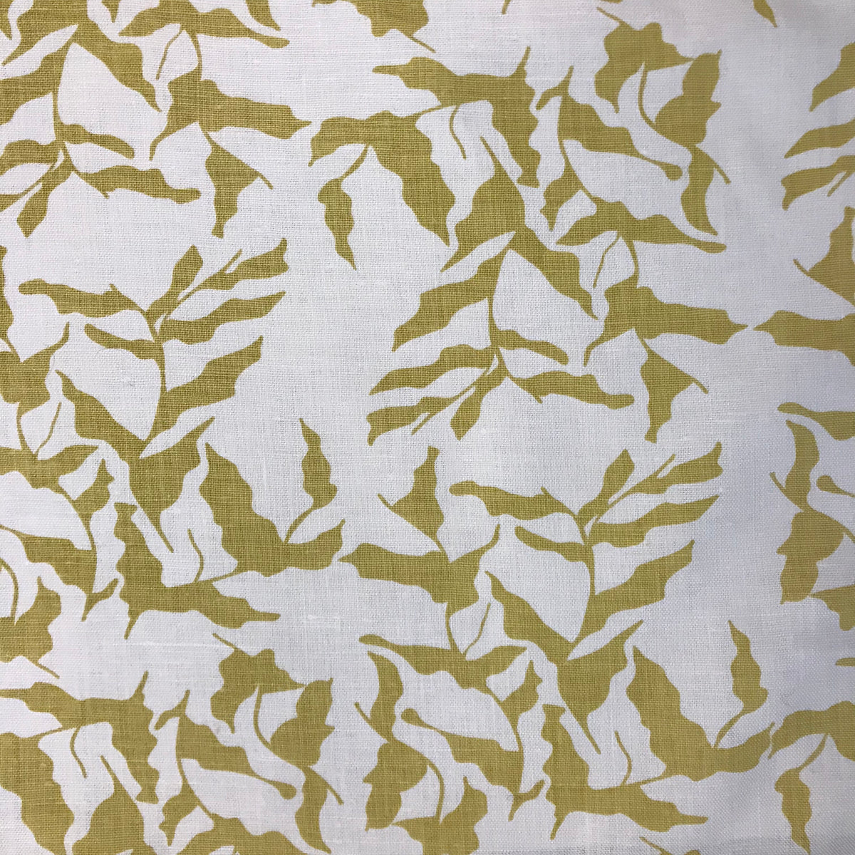 Mer Fabric Wheat on Oyster greige textiles hand printed in california