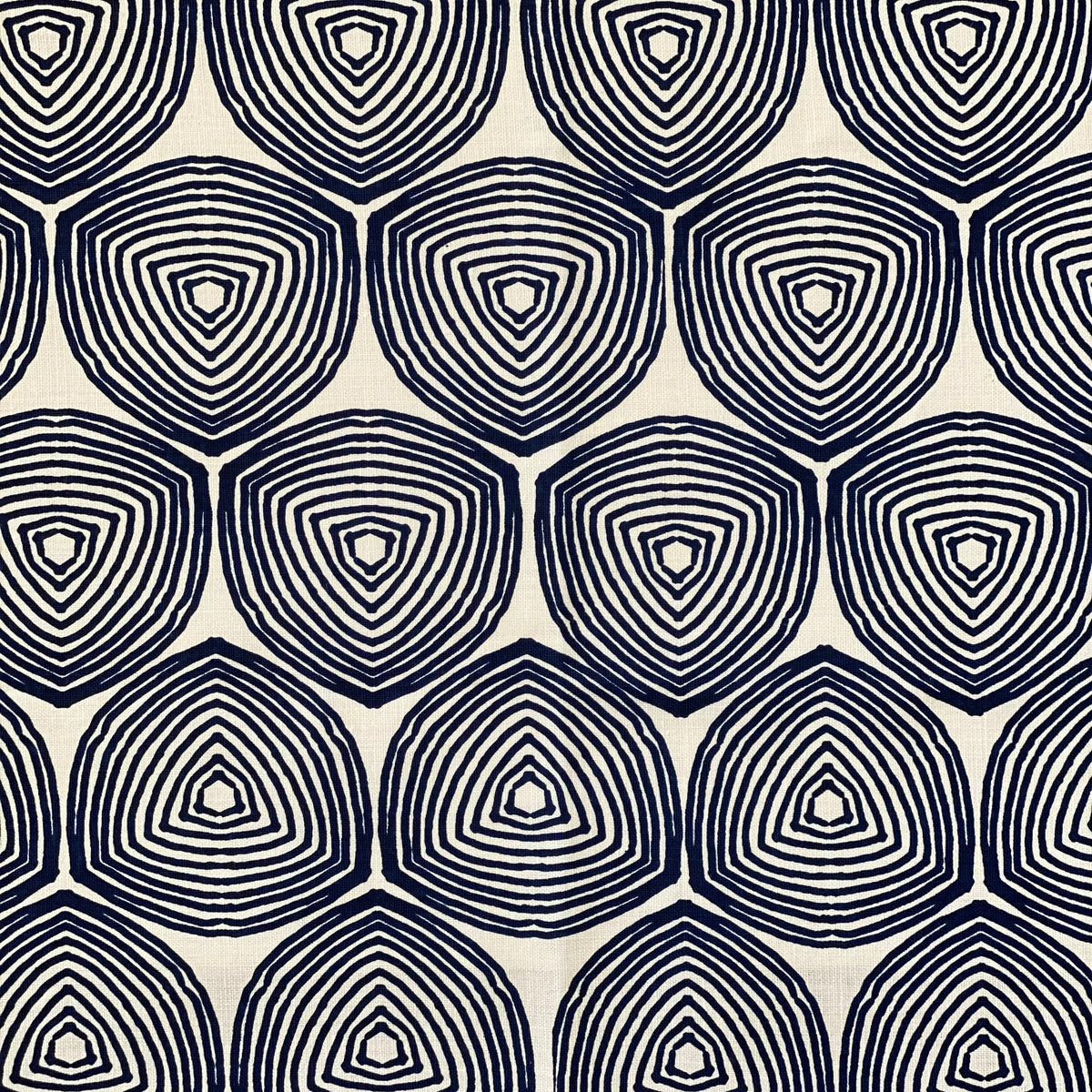 Ward Fabric Indigo on Oyster