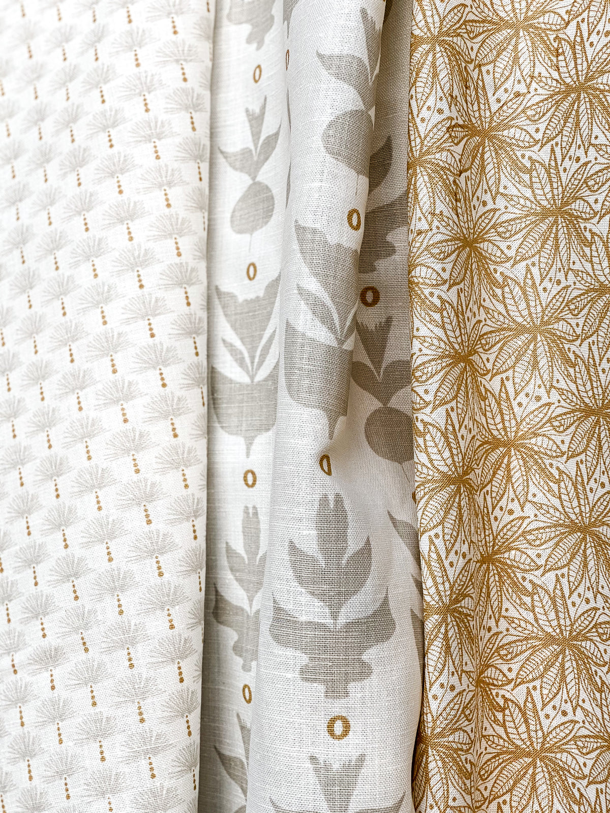 Nathalie Fabric Wheat and Heron Oyster