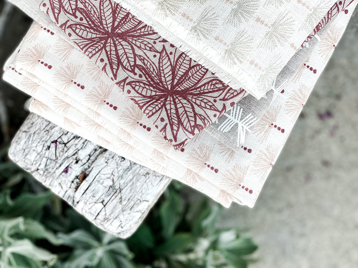 Nathalie Fabric Fig and Lipgloss on Oyster