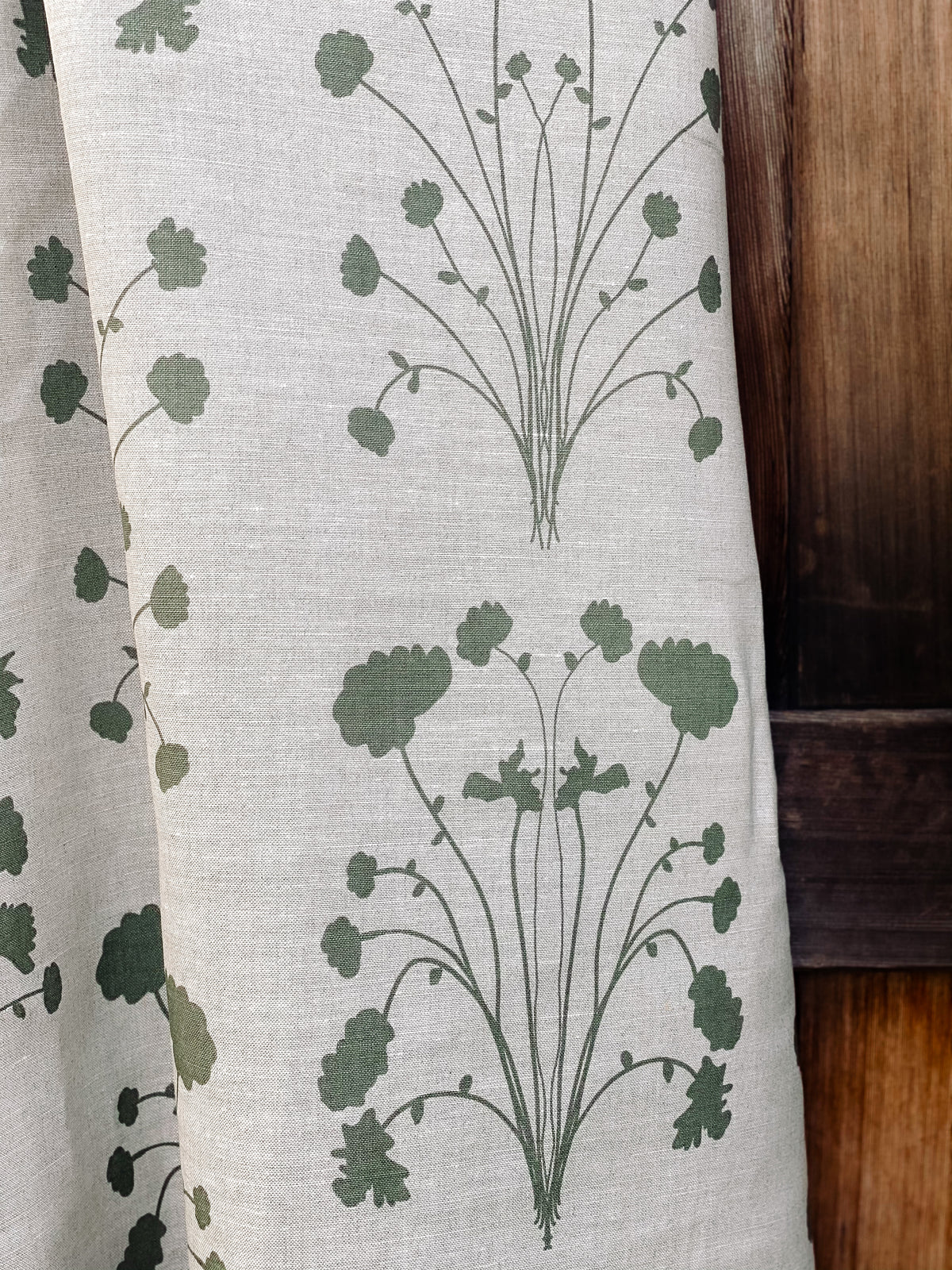 Amelie Fabric Moss on Oatmeal