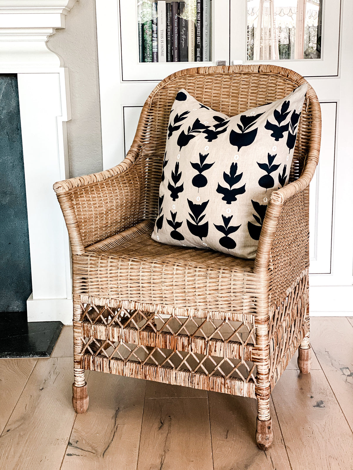 Inspired by Versailles topiaries, Capri is a graphic, hand printed design from Greige Textiles that blends natural form and refined structure for timeless interiors